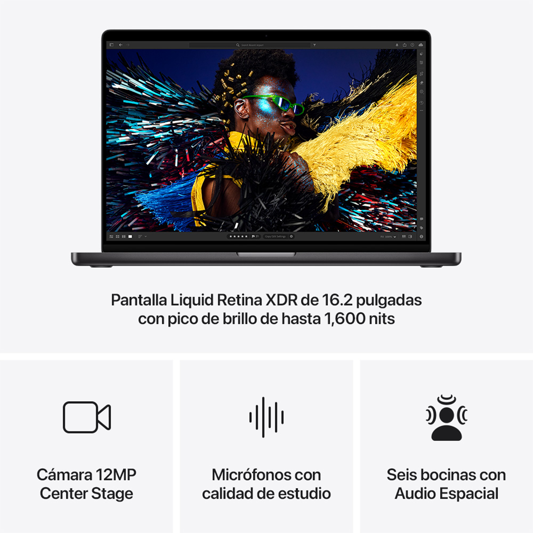 MacBook Pro de 16 Pulgadas Negro espacial 18/40/16/48/2TB - Imagen 3